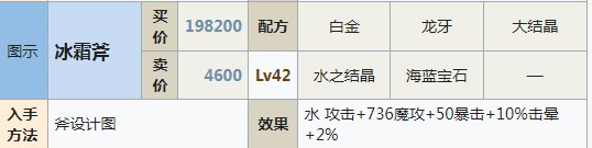 符文工房5冰霜斧怎么制作 符文工房5冰霜斧制作方法分享图1